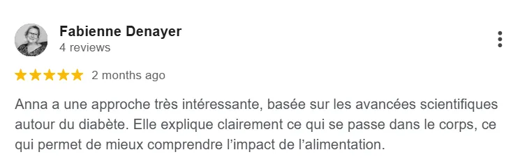 Avis Google 5 étoiles de Fabienne Denayer